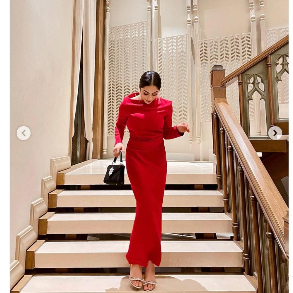 ZARA RED DRAPED SHEATH MIDI MAXI DRESS $129.90 - Picture 3 of 11